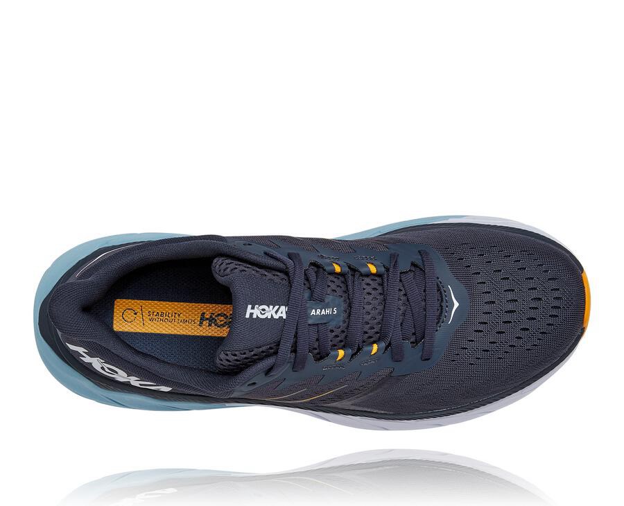 Hoka One One ランニングシューズ メンズ ネイビー - Arahi 5 - KF8793620